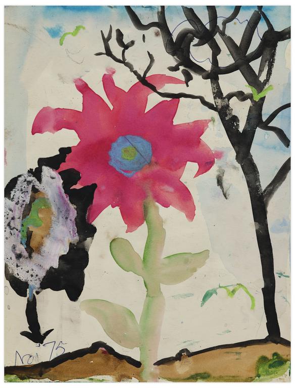 Catalogue raisonné, Norris Embry, Sans titre (Fleur rouge), 1975