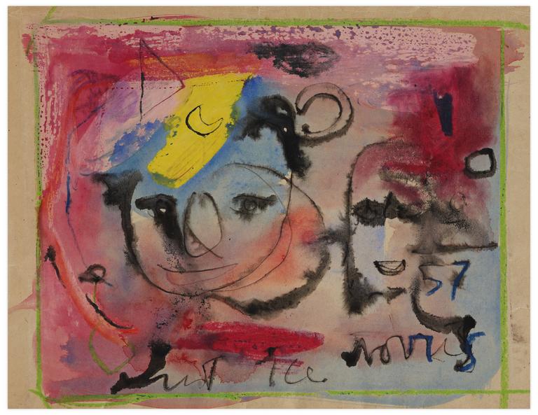 Catalogue raisonné, Norris Embry, Sans titre (Deux visages), 1957