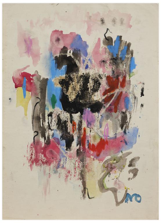 Catalogue raisonné, Norris Embry, Sans titre (Composition, centre noir), vers 1969