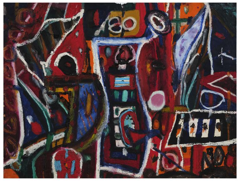 Catalogue raisonné, Norris Embry, Sans titre (Rayures bleues), 1980