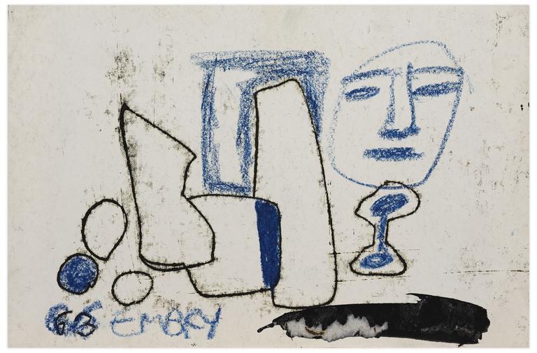Catalogue raisonné, Norris Embry, Sans titre (Visage bleu), 1963