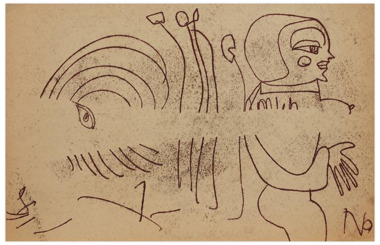 Catalogue raisonné, Norris Embry, Sans titre (Femme de profil à droite), 1963