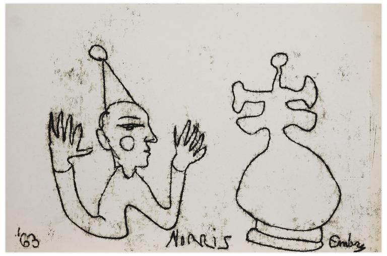 Catalogue raisonné, Norris Embry, Sans titre (Clown bras levés), 1963