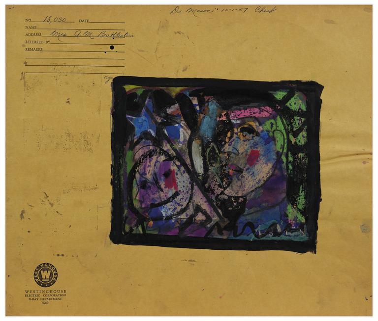 Catalogue raisonné, Norris Embry, Sans titre (Visage de profil à gauche et masque), 1969