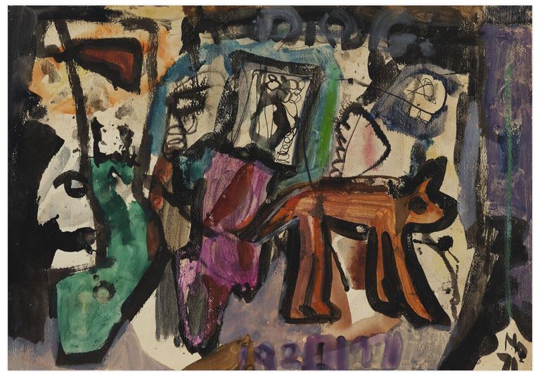 Catalogue raisonné, Norris Embry, Sans titre (Chien orange), 1971