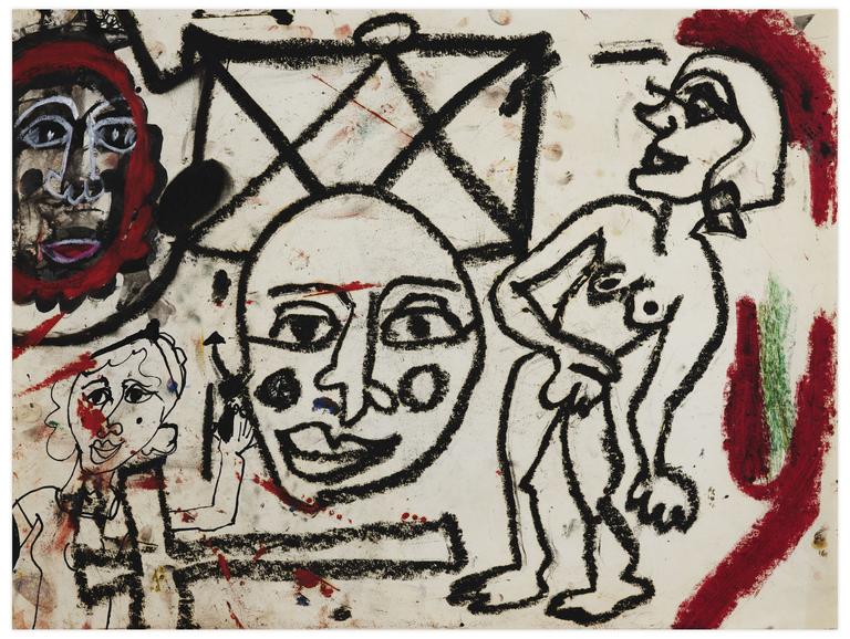 Catalogue raisonné, Norris Embry, Sans titre (Masque et femme nue penchée), vers 1978