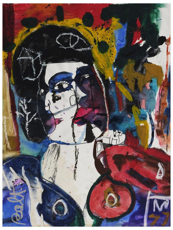 Catalogue raisonné, Norris Embry, Sans titre (Double portrait de profil), 1977