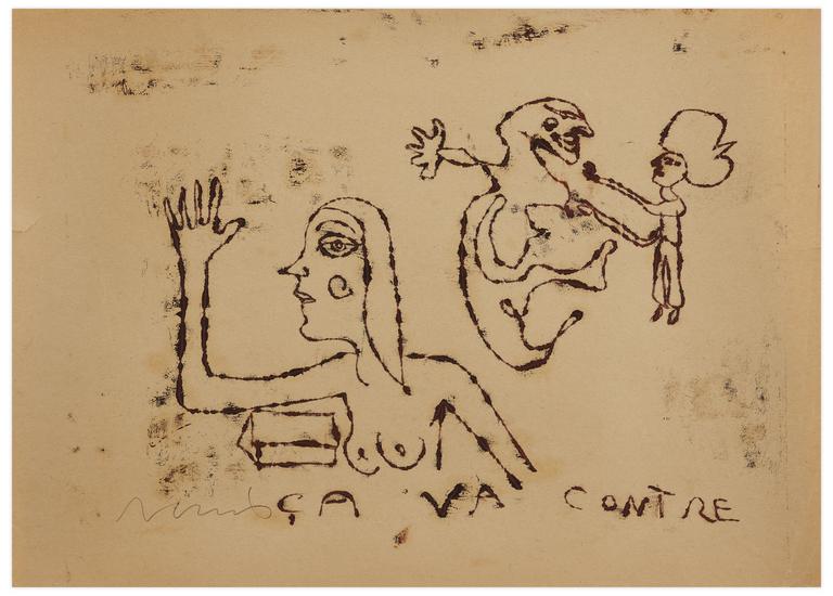 Catalogue raisonné, Norris Embry, Ça va contre (Trois figures bras levés), vers 1961