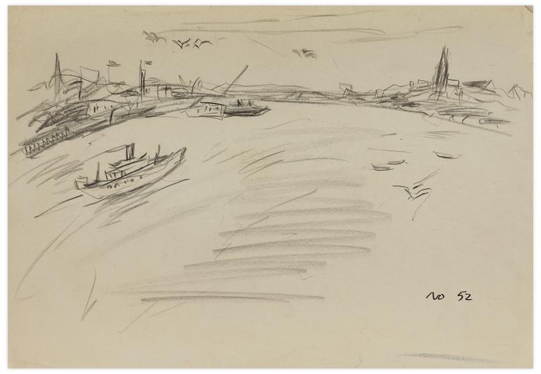 Catalogue raisonné, Norris Embry, Vapeur sur la baie de Stockholm, 1952
