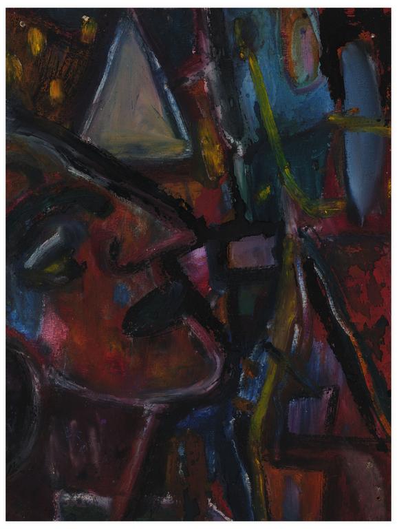 Catalogue raisonné, Norris Embry, Sans titre (Visage rouge de profil), vers 1975