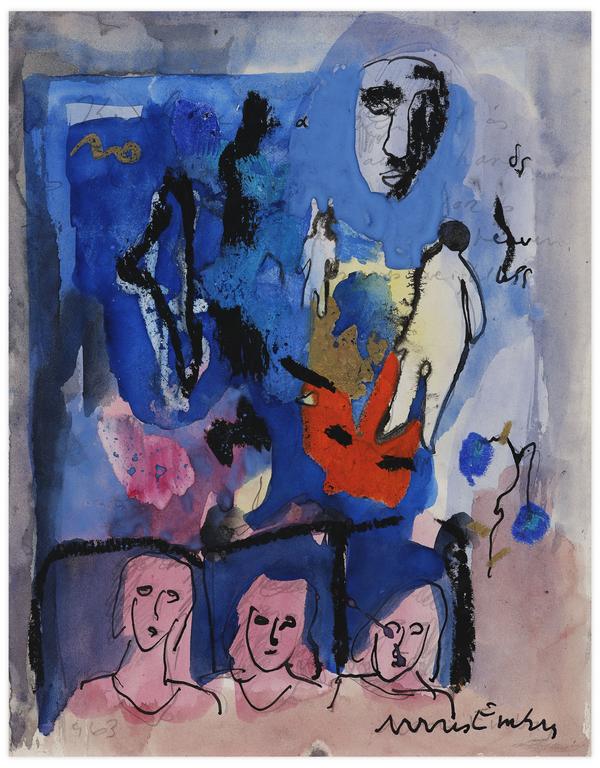 Catalogue raisonné, Norris Embry, Sans titre (Trois femmes en buste), 1963