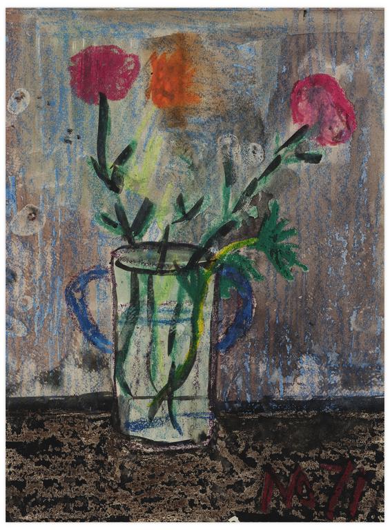 Catalogue raisonné, Norris Embry, Sans titre (Bouquet dans un pichet à deux anses), 1971
