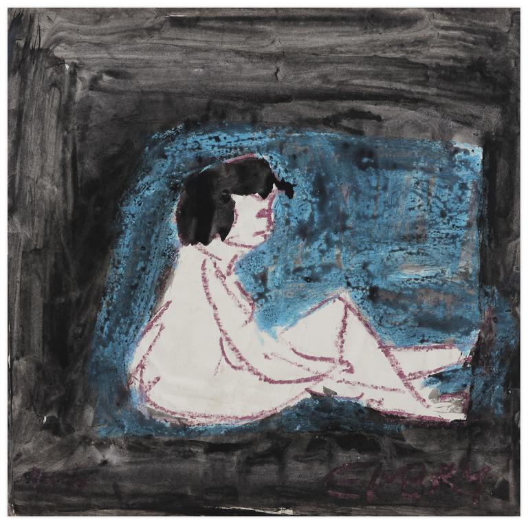 Catalogue raisonné, Norris Embry, Sans titre (Femme assise de profil), 1956