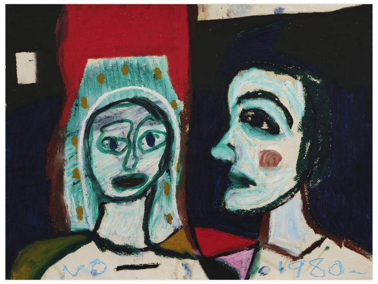 Catalogue raisonné, Norris Embry, Sans titre (Femme et homme, recto); (Homme et femme verso), 1980