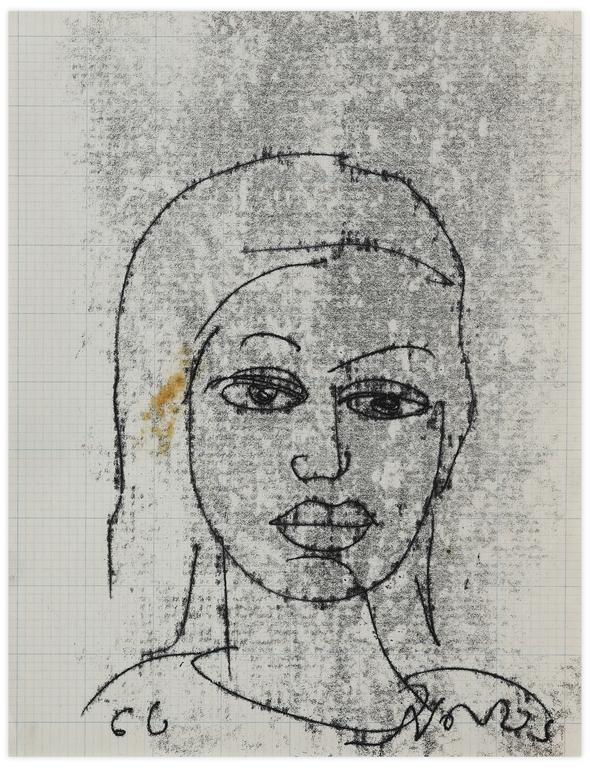 Catalogue raisonné, Norris Embry, Sans titre (Femme en buste), 1966