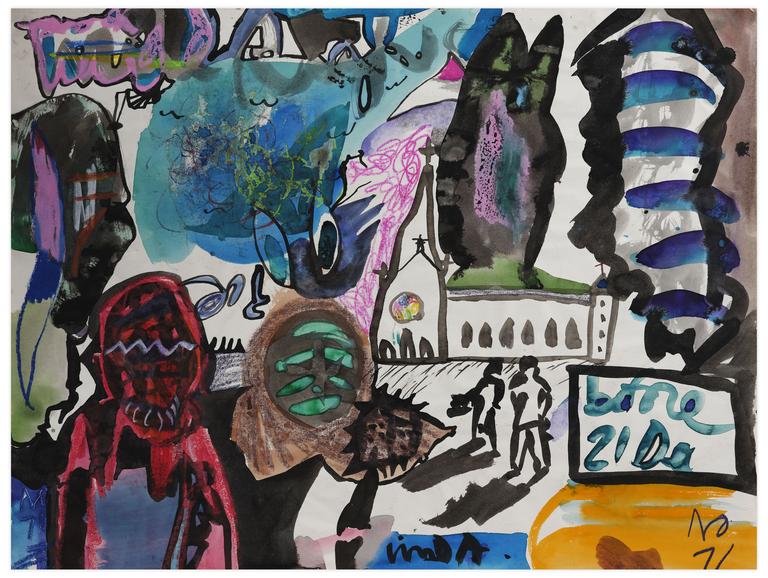 Catalogue raisonné, Norris Embry, Sans titre (Figure rouge), 1971
