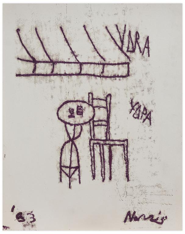 Catalogue raisonné, Norris Embry, Hydra (Chaise et table), 1963