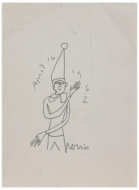 Catalogue raisonné, Norris Embry, Sans titre (Clown de profil), 1962