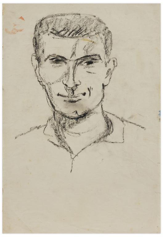 Catalogue raisonné, Norris Embry, Sans titre (Portrait d'homme en buste), vers 1955-1960