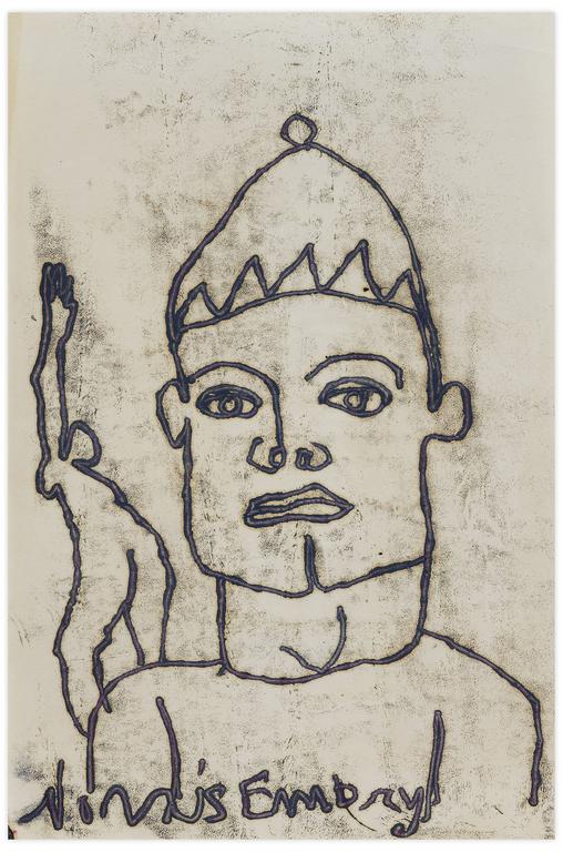 Catalogue raisonné, Norris Embry, Sans titre (Clown en buste et figure debout), 1963