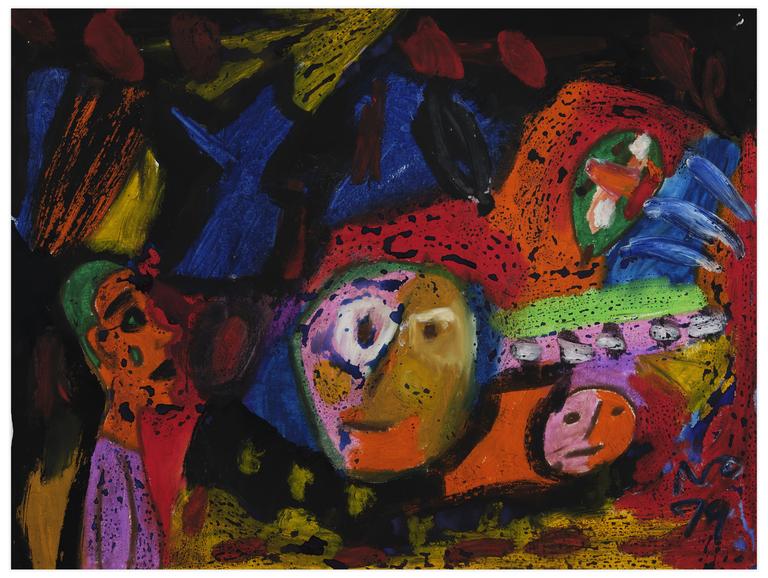 Catalogue raisonné, Norris Embry, Sans titre (Homme de profil à droite), 1979