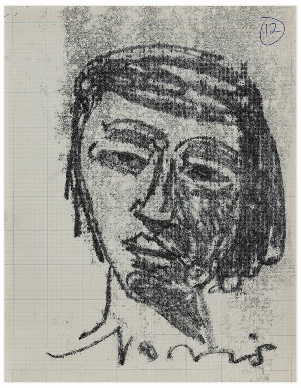 Catalogue raisonné, Norris Embry, Sans titre (Visage), vers 1960-65