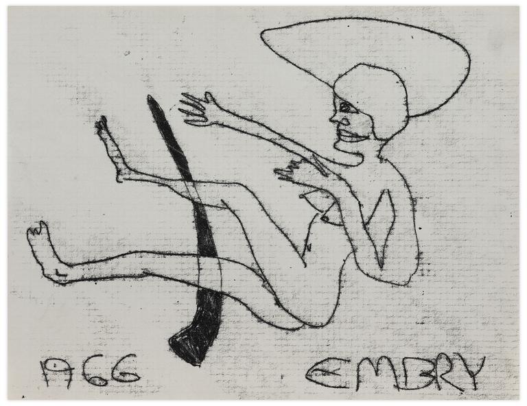 Catalogue raisonné, Norris Embry, Sans titre (Femme nue flottant), 1966