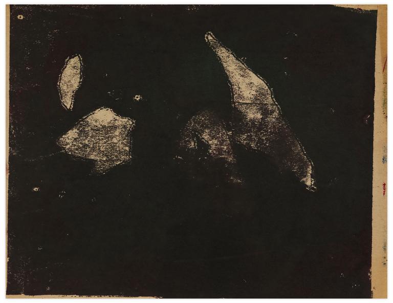 Catalogue raisonné, Norris Embry, Sans titre (Composition verte, quatre formes blanches), vers 1962