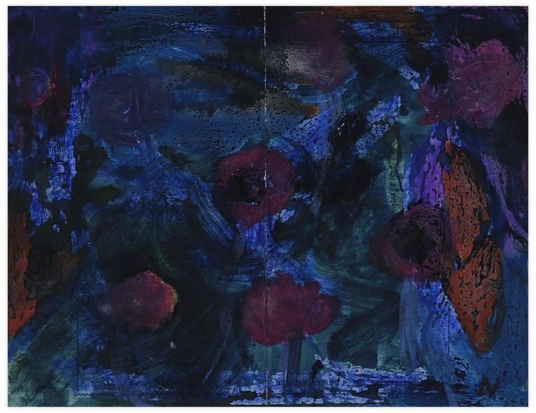 Catalogue raisonné, Norris Embry, Sans titre (Fleurs rouges), vers 1954