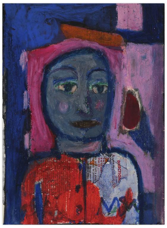 Catalogue raisonné, Norris Embry, Sans titre (Figure en buste orange), vers 1965