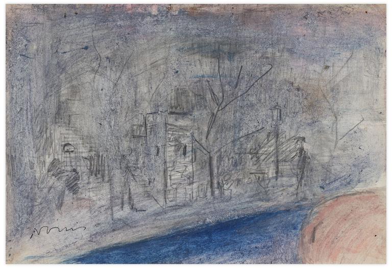 Catalogue raisonné, Norris Embry, Sans titre (Rue en bord de canal), vers 1956