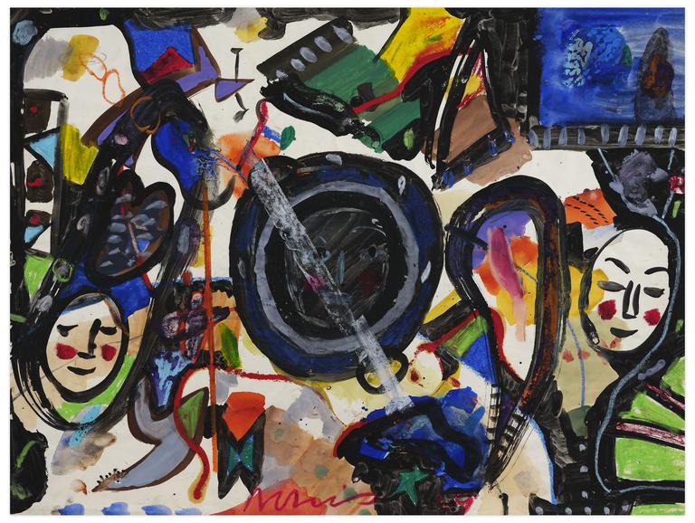 Catalogue raisonné, Norris Embry, Sans titre (Masque barré), 1969