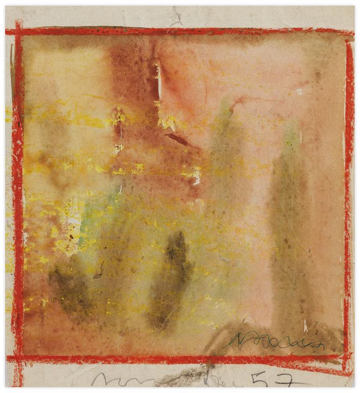 Catalogue raisonné, Norris Embry, Sans titre (Composition ocre), décembre 1957