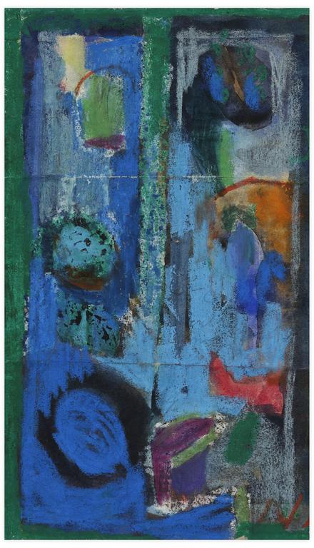 Catalogue raisonné, Norris Embry, Sans titre (Composition bleue et verte), 1961