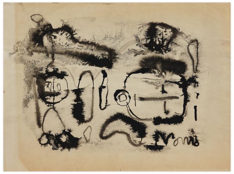 Catalogue raisonné, Norris Embry, Sans titre (Composition abstraite noir), vers 1964