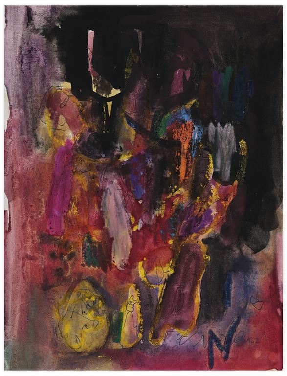 Catalogue raisonné, Norris Embry, Sans titre (Composition noir et rouge), 1962