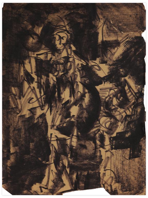 Catalogue raisonné, Norris Embry, Sans titre (Figure debout), vers 1955