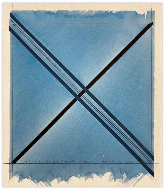 Catalogue raisonné, Henri Maccheroni, Petit arc-en-ciel pour Marcelle Cahn, Croisements dans la Ville, Egypte-bleu - 1995