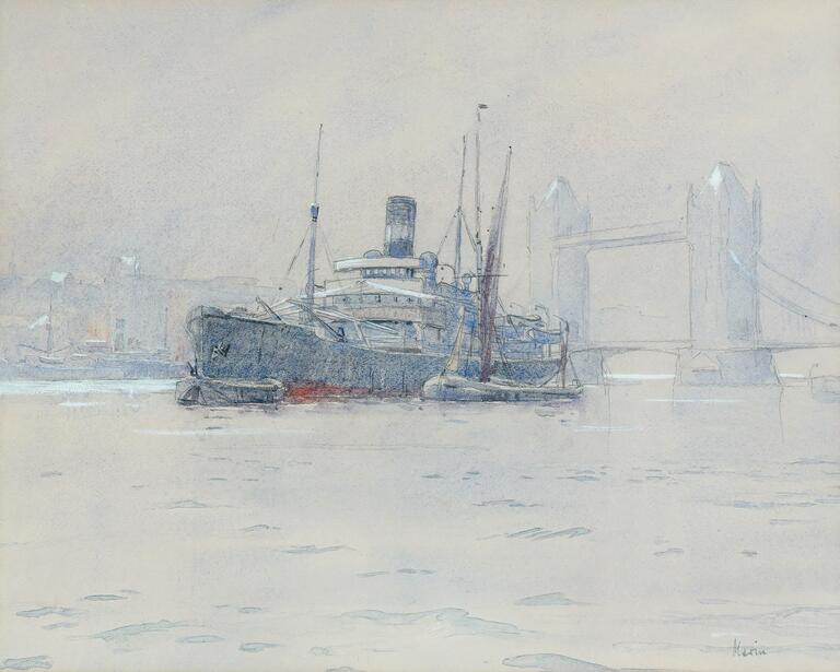 Marin Marie, Cargo sous le pont de Londres, 1930