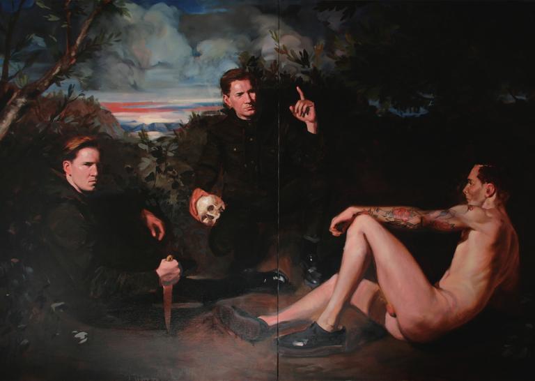 Jean-Baptiste Boyer - Sans titre, huile sur toile, 260x165 cm