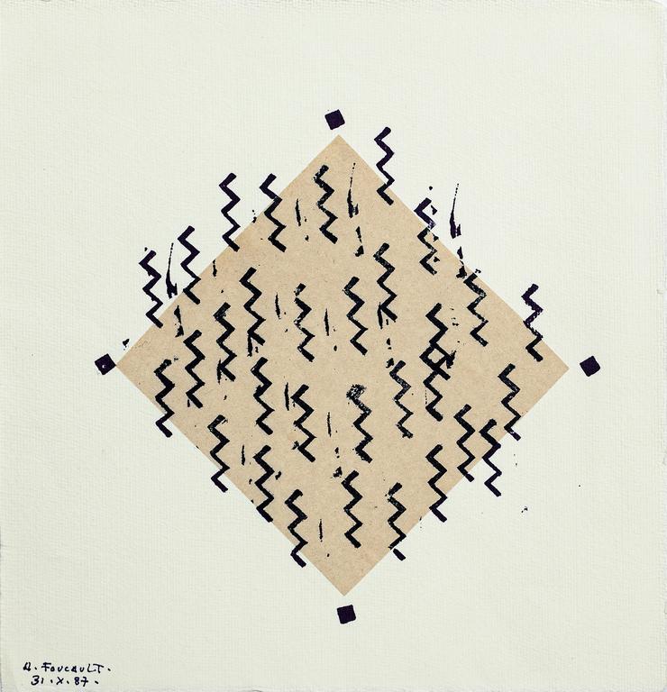 Catalogue raisonné, Henri Foucault, collage - monotype - 1987
