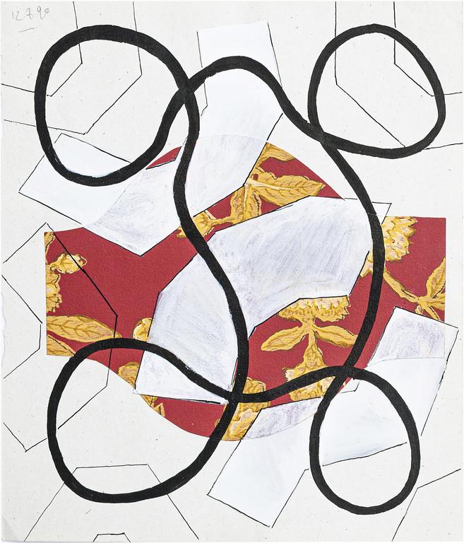 Catalogue raisonné, Henri Foucault, Dessin-collage 12/07/90