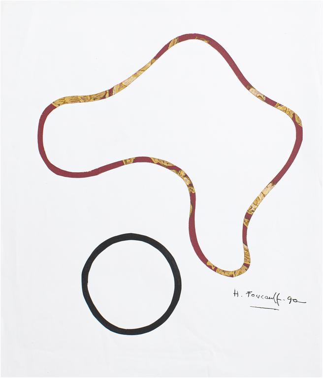 Catalogue raisonné, Henri Foucault, Dessin-Collage - 1990