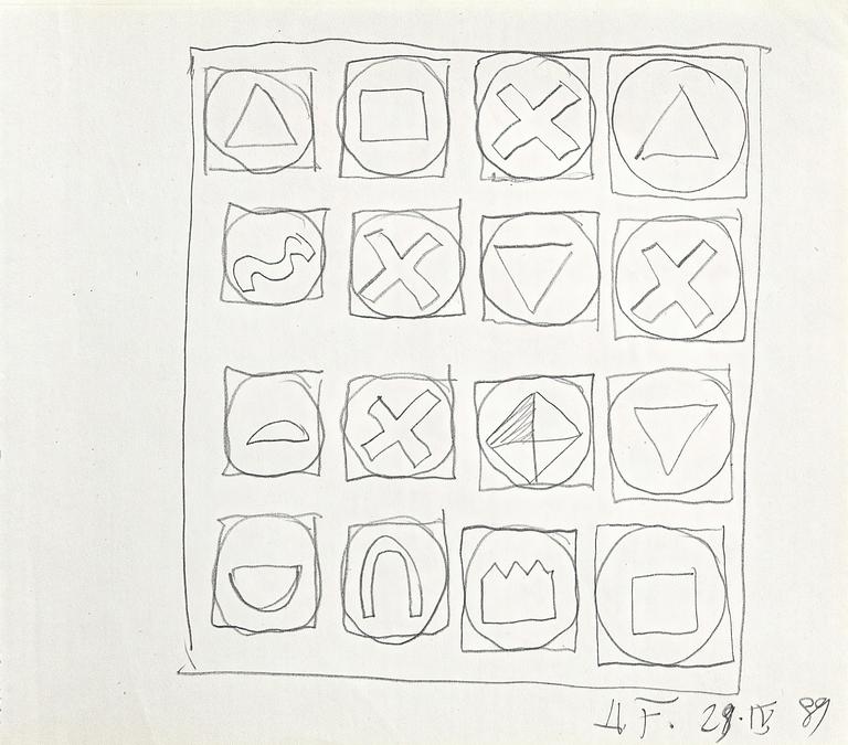Catalogue raisonné, Henri Foucault, Étude - 58 - 1989