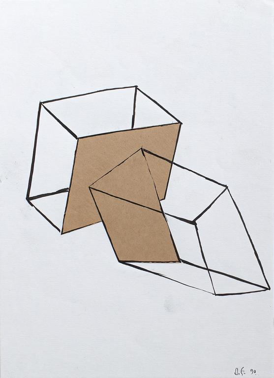 Catalogue raisonné, Henri Foucault, Étude de formes et d ‘espace - 1990