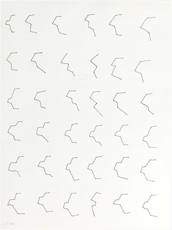 Catalogue raisonné, Henri Foucault, Étude de sculpture 34 - 1990