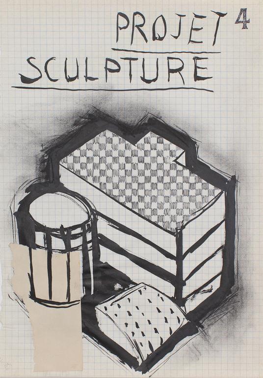 Catalogue raisonné, Henri Foucault, Étude de sculpture 37 - 1990