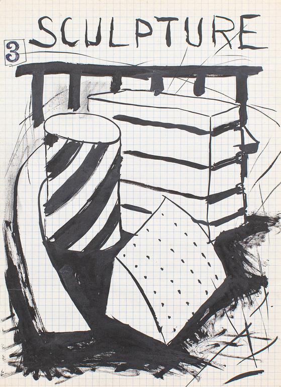 Catalogue raisonné, Henri Foucault, Étude de sculpture 41 - 1990