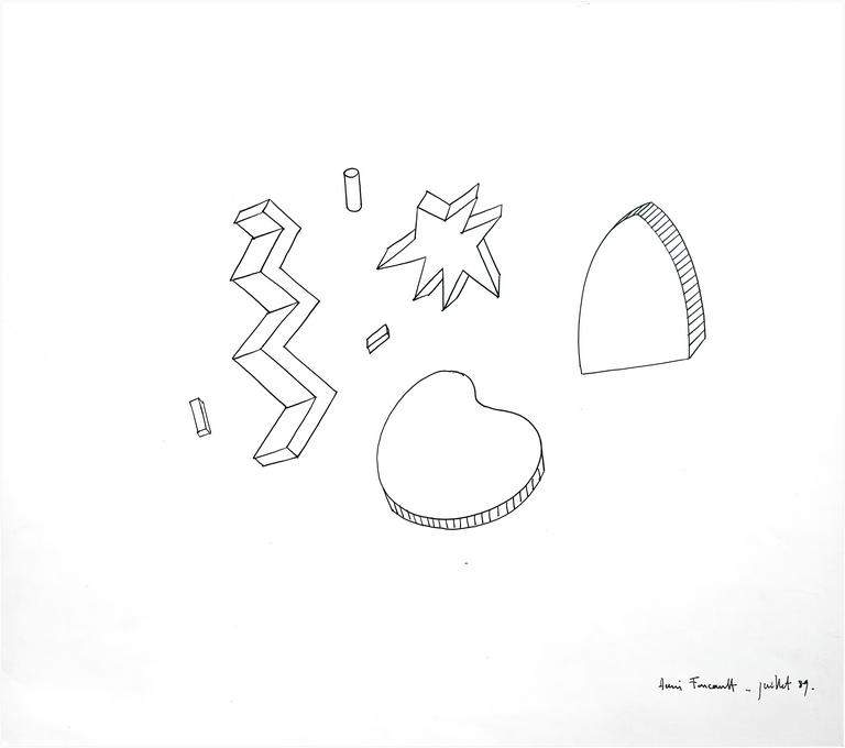 Catalogue raisonné, Henri Foucault, Étude de sculpture 6 - 1989