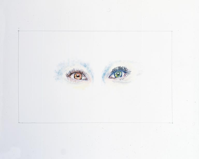 Catalogue raisonné, Brigitte Moreau Serre, Etude préparatoire d'yeux